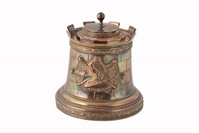 Lot 268 - A Silver Plated Queen Victoria Diamond Jubilee Inkwell