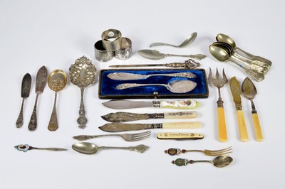 Lot 286 - A set of nine Osmium Silver teaspoons