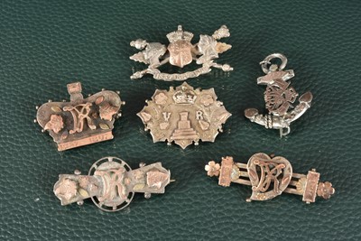 Lot 300 - Six Silver hallmarked and yellow metal Diamond Jubilee Pin Brooches