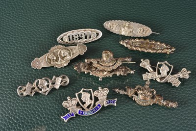 Lot 303 - Ten Victorian Silver Diamond Jubilee Commemorative Brooches