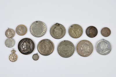 Lot 319 - A selection of silver and white metal Jubilee Medallions
