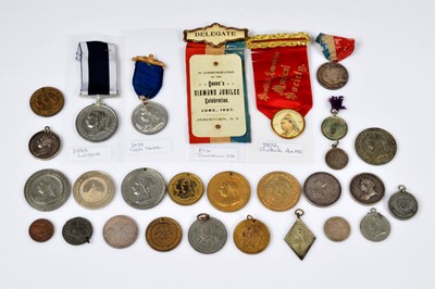 Lot 331 - A collection of twenty eight Diamond Jubilee medallions from around the world