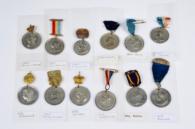 Lot 344 - A collection of twelve ribboned Queen Victoria Diamond Jubilee medallions