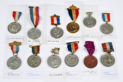 Lot 345 - A collection of twelve ribboned Queen Victoria Diamond Jubilee medallions