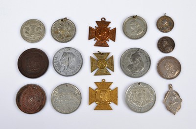 Lot 347 - A collection of sixteen Queen Victoria Diamond Jubilee medallions