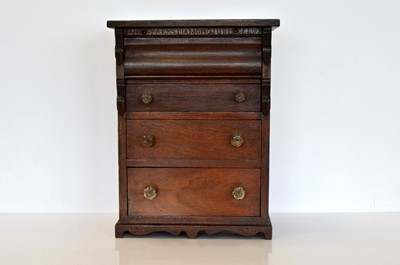 Lot 357 - A Commemorative mahogany four drawer Apprentice Chest