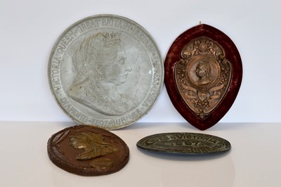 Lot 364 - A Cast metal Diamond Jubilee Plaque by Rodenhurst