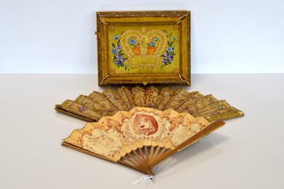 Lot 369 - A Diamond Jubilee Silk Hand Fan