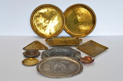 Lot 372 - A lead octagonal Diamond Jubilee dish stamped Gamages