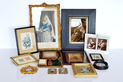 Lot 376 - A collection of Queen Victoria framed items