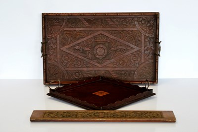 Lot 388 - Two of wooden Diamond Jubilee Trays