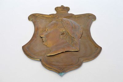 Lot 389 - A shield shaped wall plaque