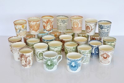 Lot 395 - A large collection of Doulton Burslem Diamond Jubilee Beakers