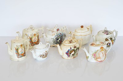 Lot 405 - A group of Queen Victoria Diamond Jubilee Commemorative Teapots