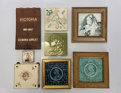 Lot 447 - A collection of Diamond Jubilee Commemorative Tiles