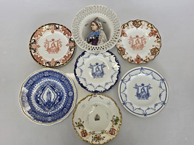 Lot 448 - A small selection of Queen Victoria Diamond Jubilee Commemorative plates