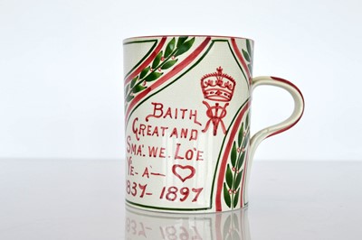 Lot 450 - A large Diamond Jubilee Wemyss Ware Mug