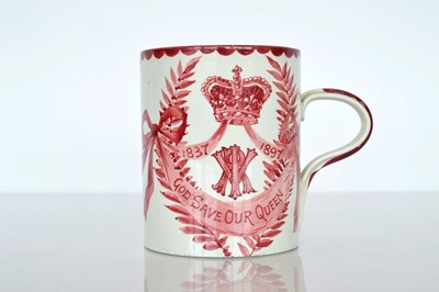 Lot 451 - A large Diamond Jubilee Wemyss Ware Mug