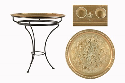 Lot 465 - A Circular Tray Top Presentation Table