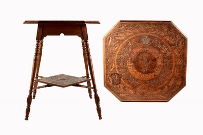 Lot 466 - A QV Diamond Jubilee Oak Side Table