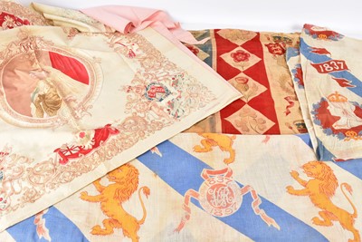 Lot 475 - A Queen Victoria Diamond Jubilee Printed Silk Scarf by Cosmanos
