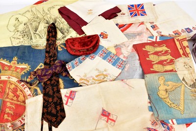 Lot 477 - An assortment of Queen Victoria Diamond Jubilee Commemorative textile pieces