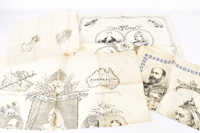 Lot 481 - A group of four Queen Victoria Diamond Jubilee handkerchiefs/scarfs