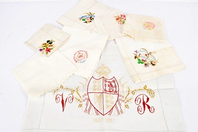 Lot 482 - An assortment of embroidered scarves and handkerchiefs