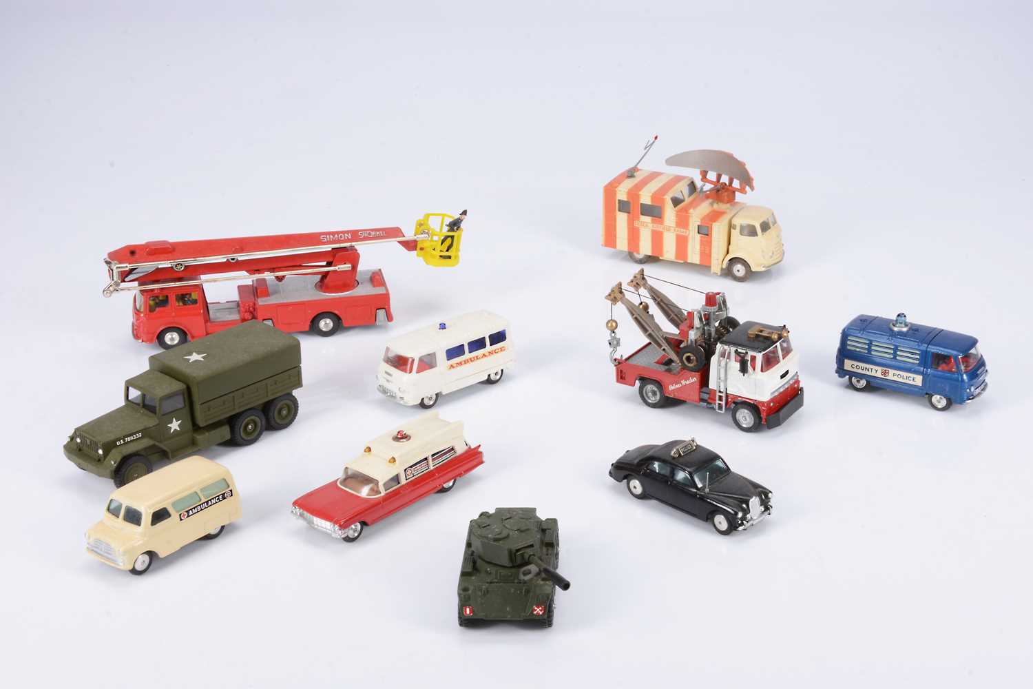 Lot 44 - Corgi Toys Emergency Service & Military Vehicles