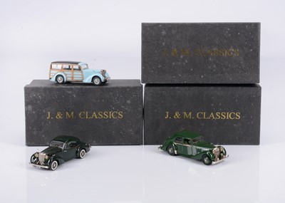 Lot 133 - J & M Classics Precision Alvis Model Car Collection White Metal Models