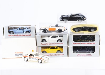 Lot 214 - 1980s NZG 1:43 Scale Porsche Models