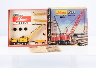 Lot 220 - A Schuco Piccolo 1:90 Scale Coles Lorry-Mounted Crane 801