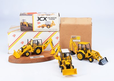 Lot 224 - NZG & Conrad 1:35 Scale Excavator & Backhoe Loader Models