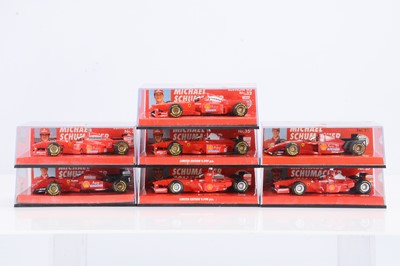 Lot 298 - Minichamps 1:43 Scale Formula 1 Michael Schumacher Collection Ferrari Models