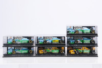 Lot 302 - Minichamps 1:43 Scale Formula 1 Michael Schumacher Collection Benetton Ford Models