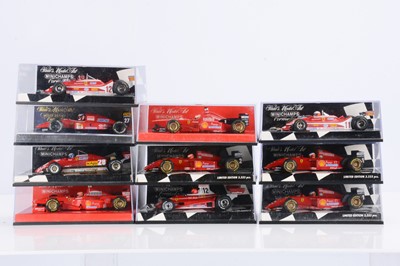 Lot 304 - Minichamps 1:43 Scale Formula 1 Ferrari Models