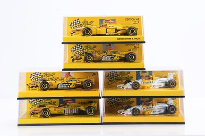 Lot 318 - Minichamps 1:43 Scale Formula 1 Williams Mecachrome & Showcar Models
