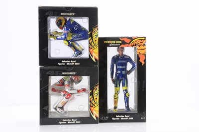 Lot 329 - Minichamps 1:12 Scale Valentino Rossi Collection Figurines