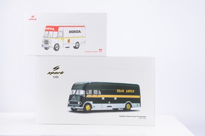 Lot 347 - Spark 1:43 Scale Racing Team Transporter Models
