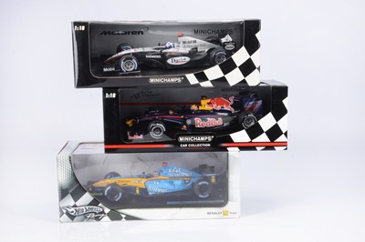 Lot 352 - Minichamps & Hot Wheels 1:18 Scale Formula 1 Models