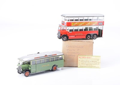 Lot 389 - White Metal Kit Built 1:50 Scale Vintage Public Transport Models