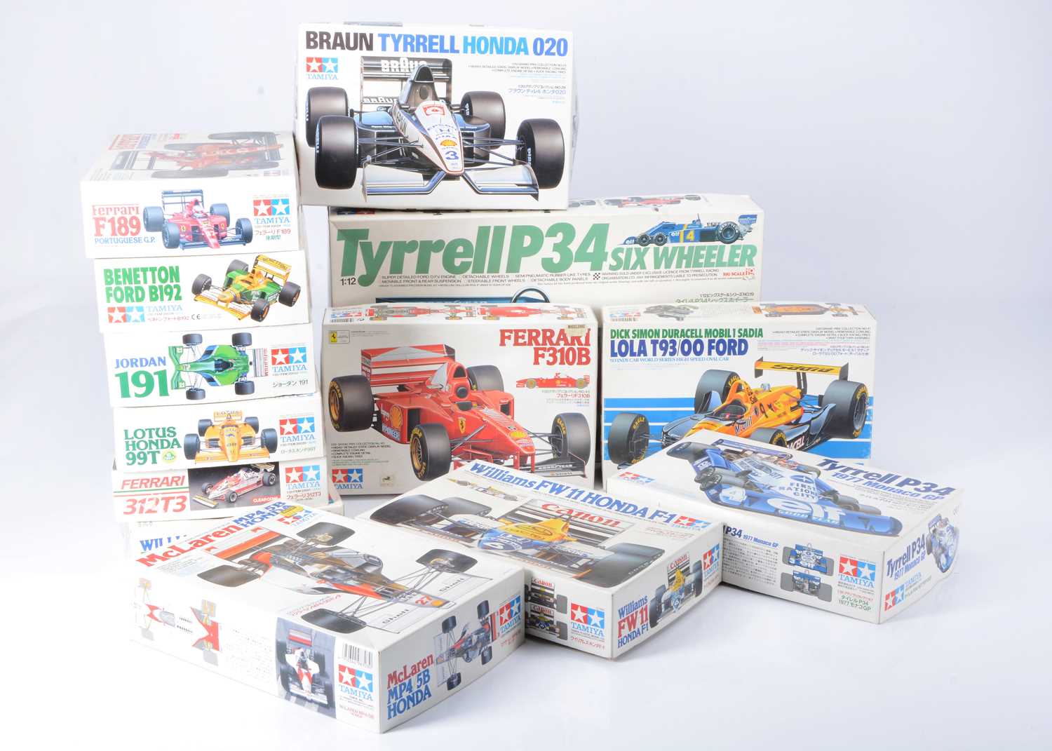 Lot 393 - Tamiya 1:12 & 1:20 Scale Formula 1 Racing Car Kits