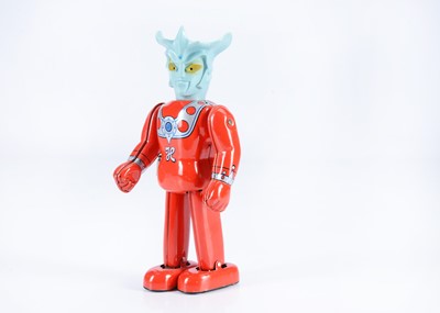 Lot 407 - A Bullmark (Japan) Tinplate Clockwork Walking Ultraman Leo