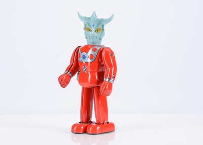 Lot 407 - A Bullmark (Japan) Tinplate Clockwork Walking Ultraman Leo