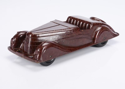 Lot 485 - A 1930s Codeg Bakelite Pull-Along Open Touring Car
