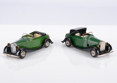 Lot 500 - Tri-ang Minic Tinplate Clockwork Post-War Cars