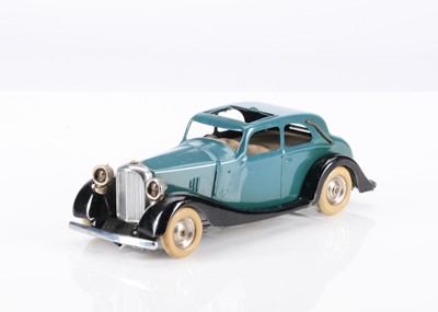 Lot 502 - A Tri-ang Minic Tinplate Clockwork 57ME Pre-War Bentley Type Sunshine Saloon