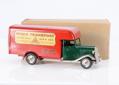 Lot 511 - A Tri-ang Minic Tinplate Clockwork Post-War 24M Luton Transport Van