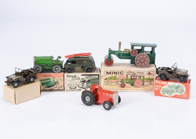Lot 527 - Tri-ang Minic Tinplate & Plastic Clockwork Vehicles