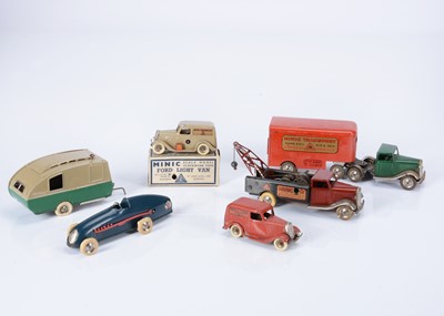 Lot 528 - Pre-War Tri-ang Minic Tinplate Clockwork Toys